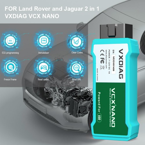 VXDIAG VCX NANO for Land Rover and Jaguar WIFI Version
