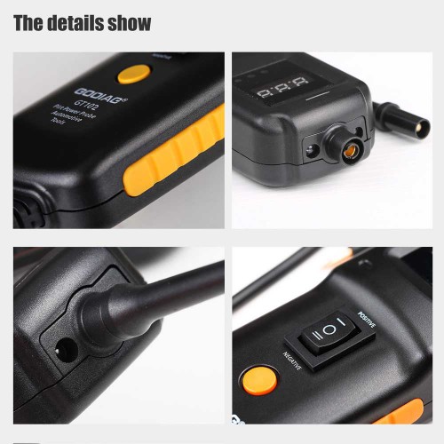 [Clearance Sale] GODIAG GT102 PIRT Power Probe + Car Power Line Fault Finding + Fuel Injector Cleaning and Testing + Relay Testing Car Diagnostic Tool