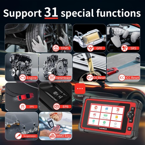 [ Global Version ] LAUNCH X431 CRP919E Full System Car Diagnostic Tools with 31+ Reset Service Auto OBD OBD2 Code Reader Scanner