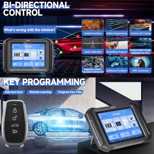 2024 XTOOL D9S Pro Wifi Connection Auto Diagnostic Scanner Support ECU Coding Topology Mapping Key Programming 42 Service Functions CAN FD DoIP