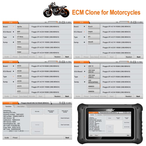 OBDSTAR DC706 ECU Tool Full Version with MP001 Set for Car and Motorcycle ECM & TCM & BODY Clone by OBD or BENCH