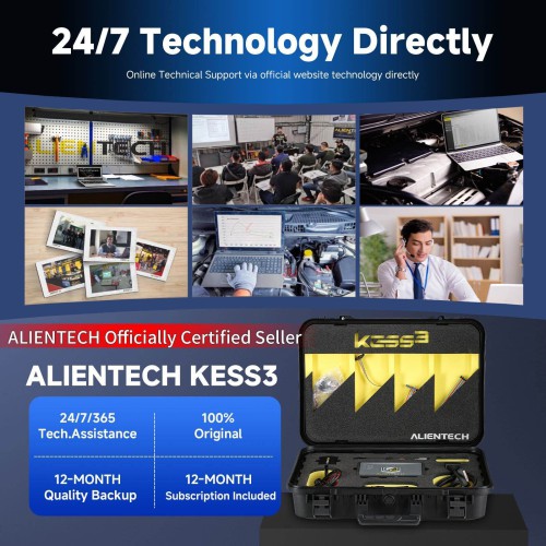 Original Alientech KESS3 ECU and TCU Programming Tool with DynoDrive Activated Via OBD / Bench and Boot Model