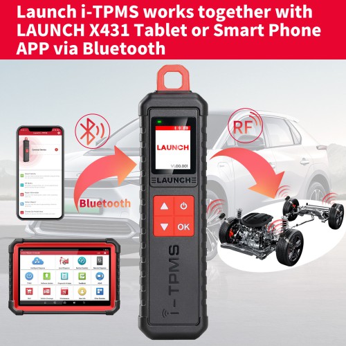 2024 Launch i-TPMS Handheld TPMS Service Tool Can be Binded with X-431 Scanner and the i-TPMS APP Supports All 315/433MHz Sensors