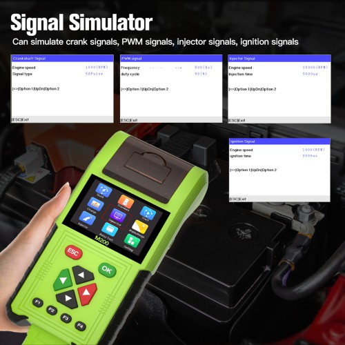 JDiag M200 Full Version Handheld Motorcycle Diagnostic Tool, Dual System Motorcycle Tester + Professional Battery Tester