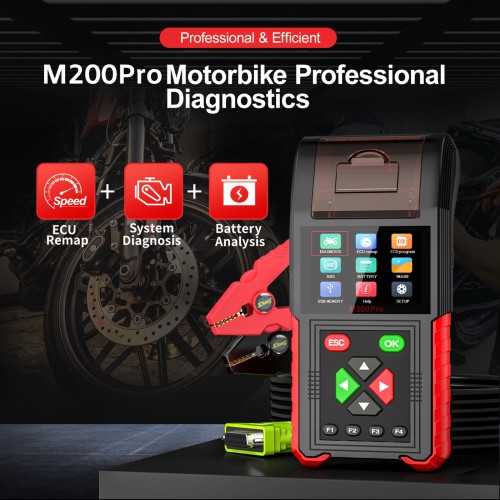 JDiag M200Pro Professional Motorbike Diagnostic Scanner Motorcycle Scan Tool Full Version