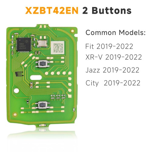 XHORSE XZBT42EN 2 Button HON.D Special PCBs for Honda Fit 2019-2022 XR-V 2018-2022 Jazz 2019-2022 City 2019-2022 5pcs/lot
