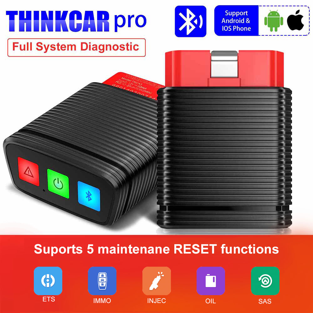 THINKCAR Bluetooth OBD2 Scanner Diagnostic Tool, OE Full-System Car Scanner  for iOS & Android, Check Engine Light Fault Code Reader & Scan Tool for All  1996 & Newer Vehicles - THINKDIAG MINI 