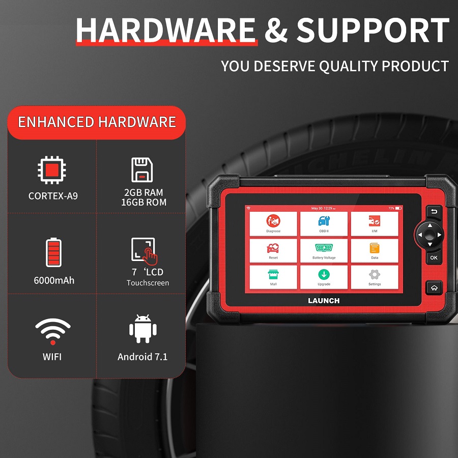LAUNCH X431 CRP919E Global Version Code Reader Scanner Full System with 31+  Reset Service