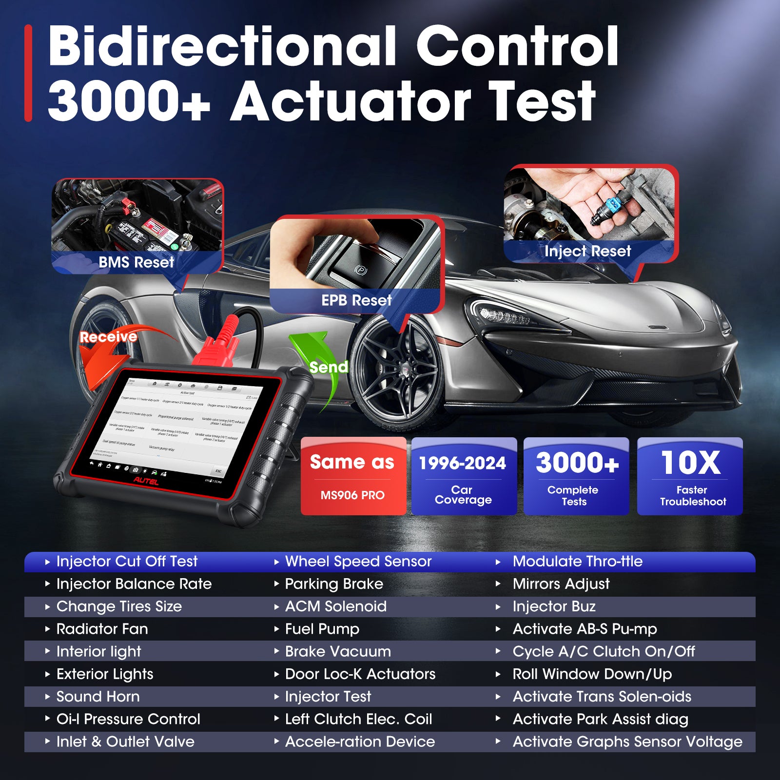 Autel MaxiPRO MP900 Full Bi-directional Control Automotive Scanner